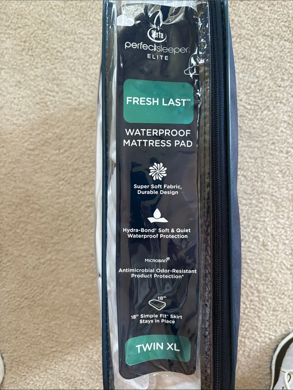 Serta Perfect Sleeper Elite Fresh Last Waterproof Mattress Pad - White Twin XL